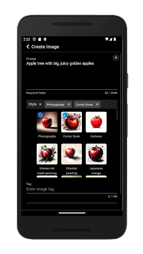 Ticchettio: AI Chat, Image gen Screen 3
