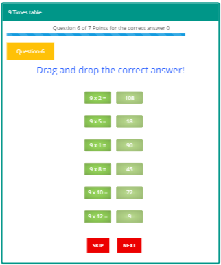 Multiplication Table Games - L
