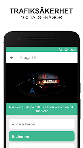 Android application Teoriappen Trafiksäkerhet screenshort