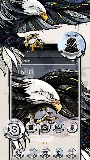 Android application Eagle Painting Theme screenshort