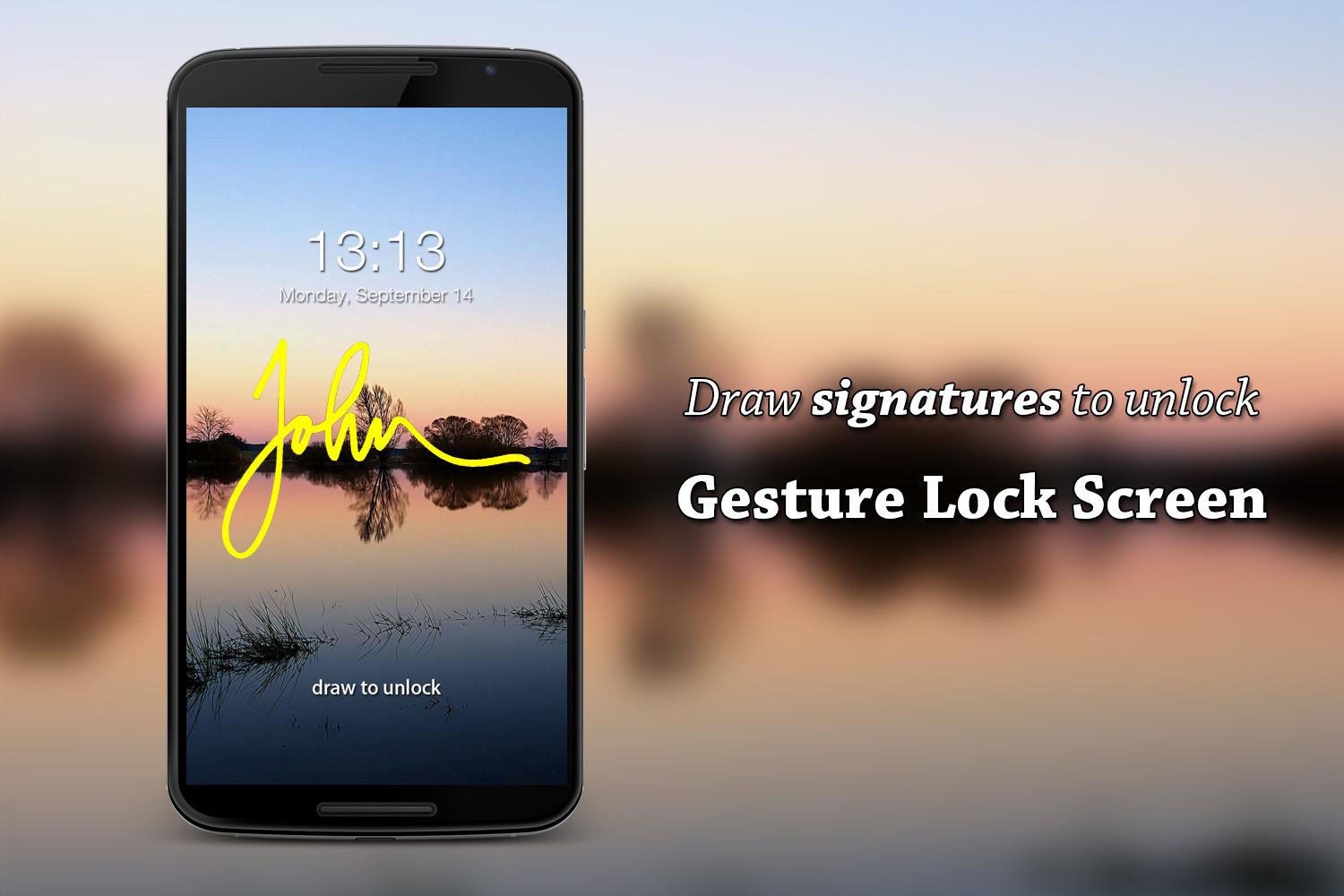 Android application Gesture Lock Screen screenshort