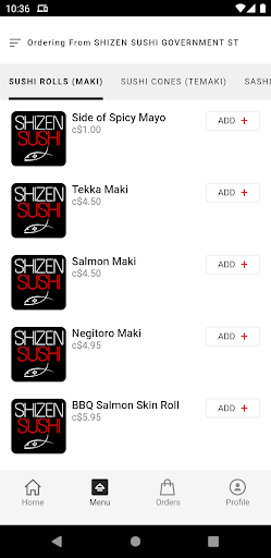 Shizen Sushi Screen 2
