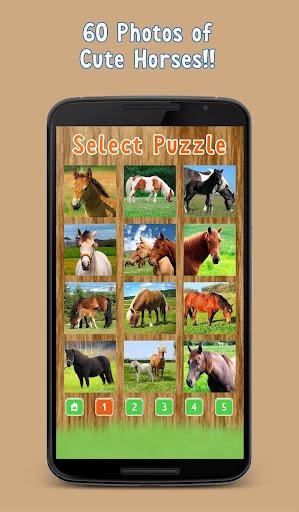 Sliding Tile Puzzle: Horses Screen 2