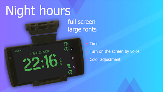 Full-screen digital clock. Timer. Alarm clock. 1.0.1 Screenshots 1