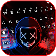 Neon Purge Mask Keyboard Theme