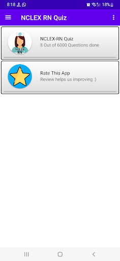 Android application NCLEX-RN Prep Quiz screenshort