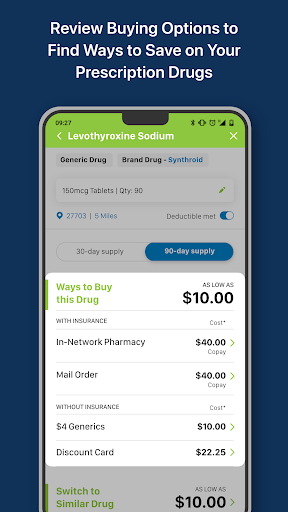 myDrugCosts Screen 2