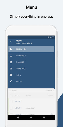 Android application X-CODE Manager screenshort