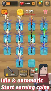 Merge Sword Idle Blacksmith Master v1.48.0 Mod (Unlimited Gold Coins + Diamonds) Apk