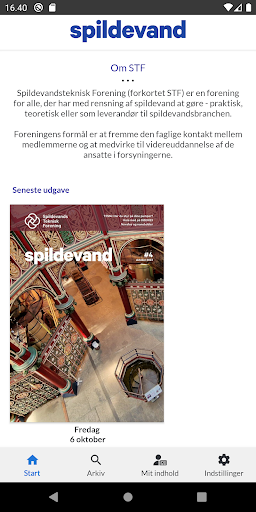 Android application Spildevand - STF screenshort