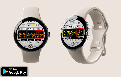 Digital RetroFlip Watch face screenshot 2