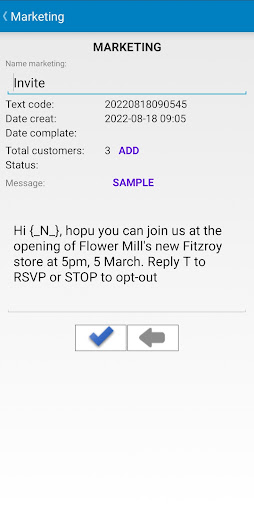 Marketing Customers MMS Care Screen 3