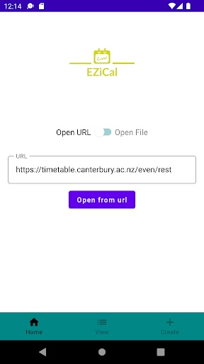 Android application EZiCal screenshort