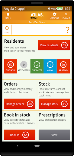 Android application ATLAS eMAR screenshort