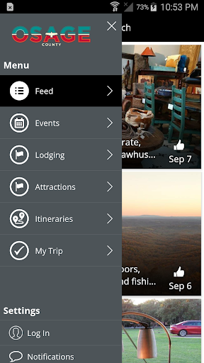 Android application Visit The Osage screenshort