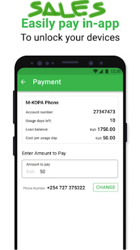 M-KOPA Sales STAGING Screen 3