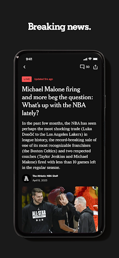 Screenshot of The Athletic: Sports News