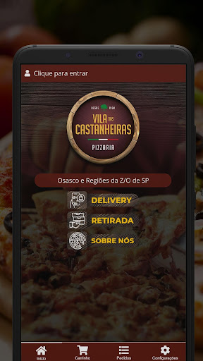 Android application Pizzaria Vila das Castanheiras screenshort