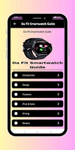 Da Fit Smartwatch Guide