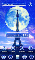 screenshot of Full Moon Eiffel Tower Theme