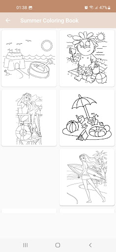 Summer Coloring Book Screen 3