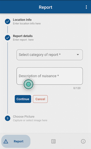 Sanitation Reporter Screen 3