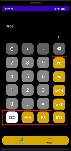 Time & Age Calculator Screen 2