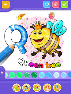Glitter Number and letters coloring Book for kids  Screenshots 23