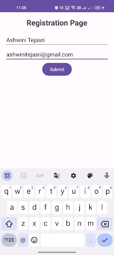 Android application Sample screenshort
