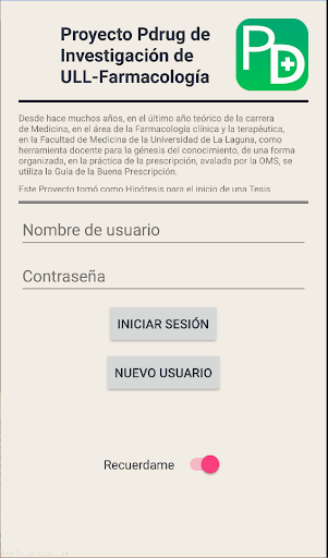 Android application PDrug Formulario Personalizado screenshort