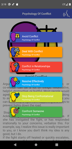 Handle conflict. Psychology Screen 2