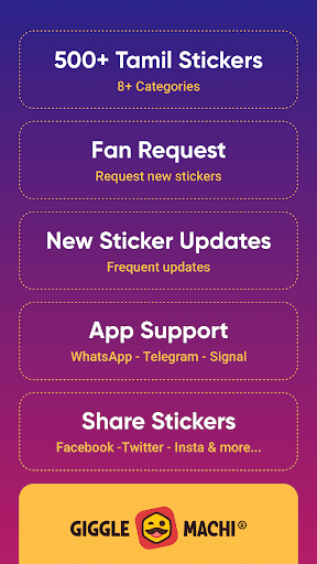 Android application GiggleMachi: Tamil WhatsApp St screenshort