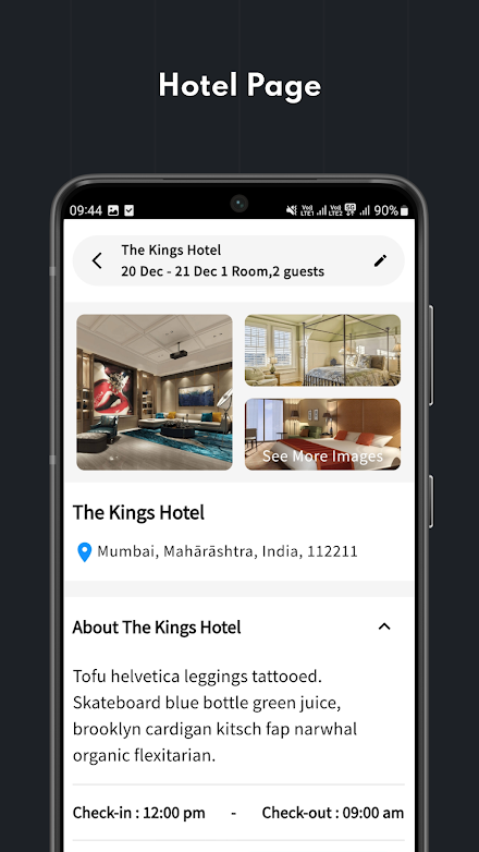 QloApps Hotel App Builder Screen 3