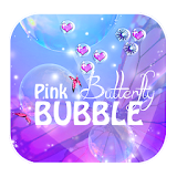 Pink Butterfly Bubble icon