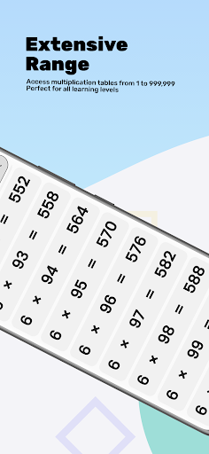 Screenshot of Maths Table Finder