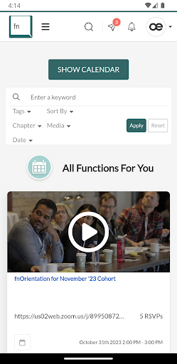 Founders Network Screen 2