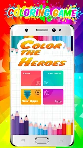 Coloring Book Super Heroes Game