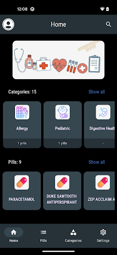 Android application MyPillBox: Managing Medication screenshort
