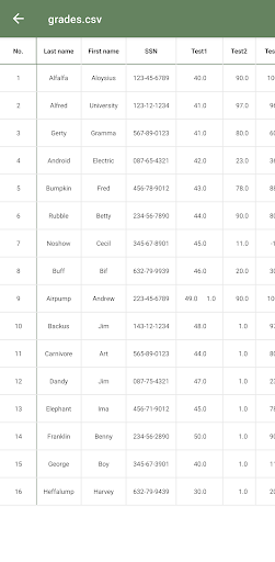 Android application mobiCSV : CSV File Viewer screenshort