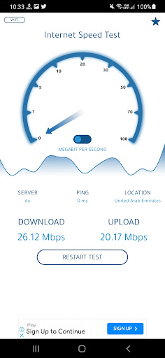 Internet Speed Test Screen 3