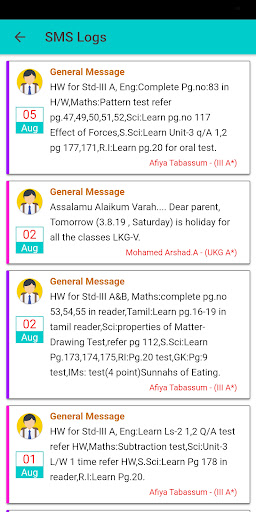 Android application Mount Senoria School screenshort