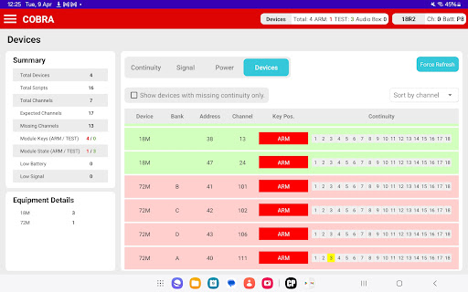 Android application 18R2 Control Panel Gen 2 screenshort