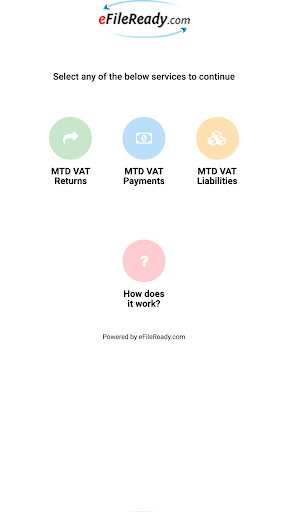 Android application eFileReady MTD VAT screenshort