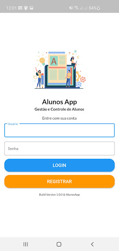 Android application Controle de Alunos, Frequência screenshort
