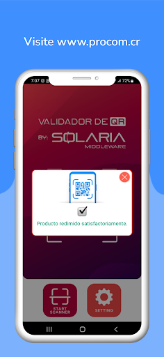 SOLARIA Validador de QR Screen 2