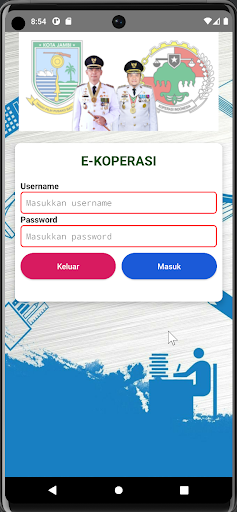 e-Koperasi Screen 2