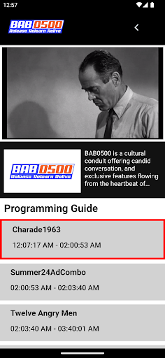 BAB0500 Screen 2