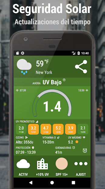 Captura de Pantalla 7 UVIMate - UV Index Forecast android