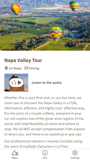 Napa Valley Tour Screen 2