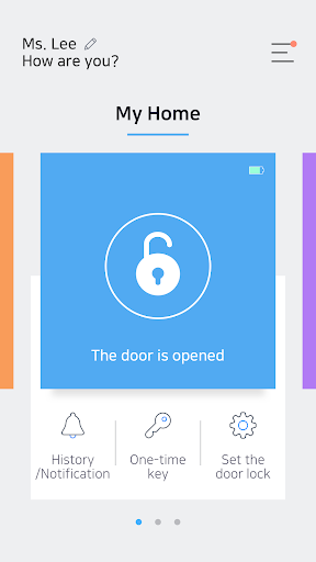Android application sHome Doorlock screenshort